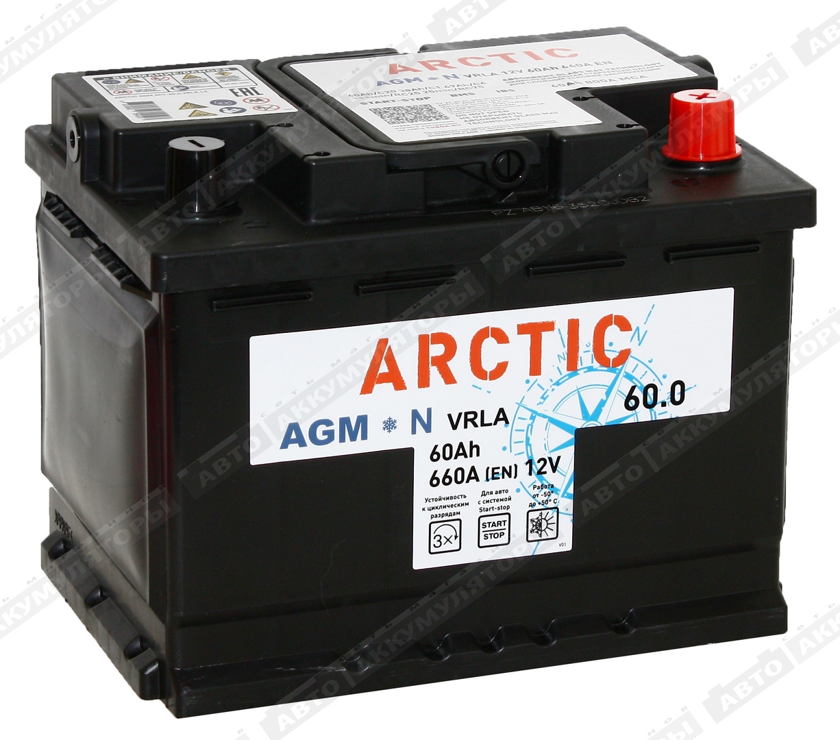 АКБ Arctic 60 Ач о/п AGM 6СТ-60.0 VRLA АКБ Arctic 60 Ач о/п AGM 6СТ-60.0 VRLA