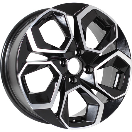 KDW KD1620 6,5x16 5*108 Et:45 Dia:63,3 Black_Front_Polished KDW KD1620 6,5x16 5*108 Et:45 Dia:63,3 Black_Front_Polished