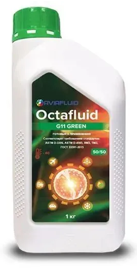 Антифриз Octafluid G11 зеленый 1кг канистра